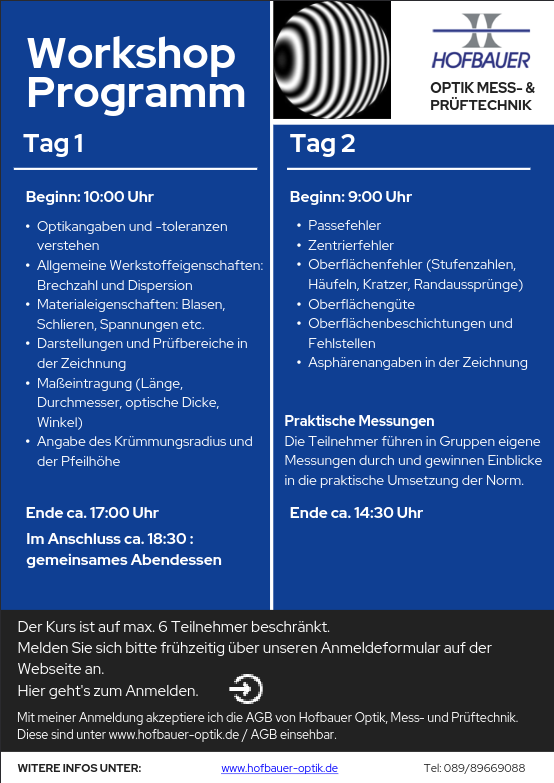DIN ISO 10110 Workshop Flyer